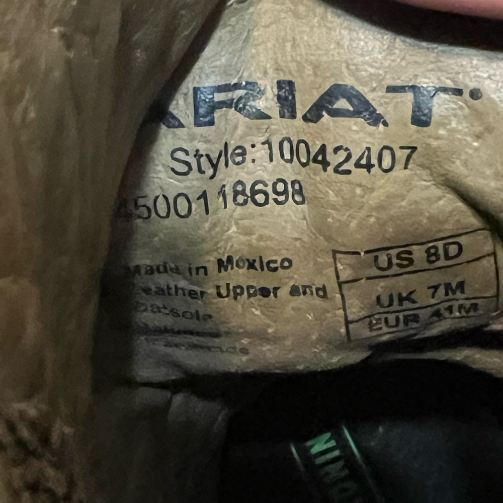 ariat boots mens Size 8D - Picture 7 of 7